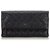 Chanel Black Matelasse Clutch aus Leder Schwarz  ref.144001