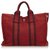 Hermès Hermes vermelho Fourre Tout PM Bordeaux Lona Pano  ref.144007