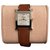 Hermès H-1.510-format medium-dial brilliant on mother-of-pearl Silvery Steel  ref.144041