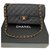 Timeless Chanel klassisch Schwarz Leder  ref.144407