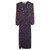 Tara Jarmon Long sleeves long dress Dark blue Silk  ref.144428