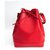 Louis Vuitton Red Epi Noe Rot Leder  ref.144460
