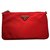 Prada Clutch-Taschen Rot Leinwand  ref.144495