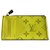 Louis Vuitton card and coin wallet new Yellow Leather  ref.144524