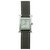 Reloj Hermès modelo "Heure H", acero sobre cuero.  ref.144551