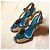 Sandali con zeppa Marc Jacobs pelle blu e beige - vista 4