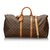 Louis Vuitton Brown Monogram Keepall Bandouliere 55 Leather Cloth  ref.144837