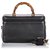 Gucci Black Bamboo Leather Vanity Bag  ref.144856