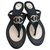 Chanel Sandálias de dedo Preto Couro  ref.144875