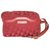 LANVIN vintage handbag canvas logo Dark red Leather Cloth  ref.144969