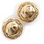 Cambon Orecchini a clip Chanel con perle CC D'oro Rosso  ref.145063