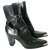 Sergio Rossi Ankle Boots Black Leather  ref.145084