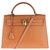 Hermès Superb Hermes Kelly 32 saddle with leather shoulder strap Chamonix Gold, gold plated hardware in very good condition! Golden  ref.145135