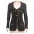 Chanel classic tweed jacket FR38 Dark grey Synthetic Cotton  ref.145161