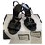 Gucci Jewel sandals in lizard skin Black Leather  ref.145214