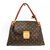 Louis Vuitton Brown Monogram Olympe Leather Cloth  ref.145288