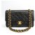 Chanel Black Classic pequeno couro de pele de carneiro forrado Flap Bag Preto  ref.145293