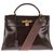 Hermès Saco de Hermes Kelly 32 em caixa de couro com alça de couro Marrom  ref.145411