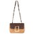 Charming mini bag Chanel shoulder strap in lambskin leather quilted brown and beige  ref.145413
