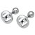 Botões de punho Hermès "H" em prata.  ref.145506