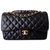 Timeless GM CLASSIC CHANEL BAG Black Leather  ref.145521