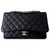 Timeless CLASSIC CHANEL BAG CAVIAR GM Black Leather  ref.145531