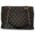 Chanel Grand shopping Black Leather  ref.145543