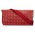 Prada Red Leather Grommet Crossbody Bag Metal  ref.145787
