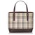 Burberry Brown House Check Canvas Tote Bag Multiple colors Beige Leather Cloth Cloth  ref.146052