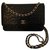 Wallet On Chain Chanel Woc Camellia Black Leather  ref.146110