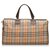 Burberry Brown Haymarket Check Duffle Bag Multiple colors Beige Leather Cloth Cloth  ref.146251