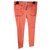 Chanel Pantaloni, ghette Corallo Cotone Elastan  ref.146311