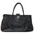 Executive Chanel Shoulder A4 lined sided Black Leather  ref.146345