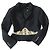Chanel Jacke aus schwarzer Wolle mit Strass bestickt Silber - Ansicht 2