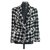 Hermosa chaqueta de tweed Chanel Negro Blanco  ref.146505