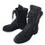 Chanel Combat boots with Box Dark grey Suede  ref.146549