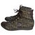 Fendi sneakers Toile Marron  ref.146562