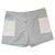 Autre Marque Shorts White Grey Leather Cotton  ref.146727