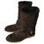 Louis Vuitton boots Suede Chocolat  ref.146813