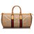 Gucci Brown Web Duffel Bag Multiple colors Light brown Leather Plastic  ref.146867
