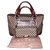 Céline Boogie in logo canvas and brown leather crocodile + Wallet Cloth  ref.147010