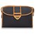 Yves Saint Laurent YSL Black Woven Flap Clutch Bag Brown Light brown Leather Plastic  ref.147130