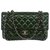 Chanel TIMELESS Green Dark green Patent leather  ref.147183