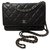 Wallet On Chain Chanel WOC Black Leather  ref.147196