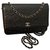 Wallet On Chain Chanel Woc camelia Cuir Noir  ref.147200