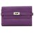 Hermès KELLY ANEMONE PLATA Púrpura Cuero  ref.147351