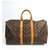 Louis Vuitton Brown Monogram Keepall 45 Leather Cloth  ref.147529
