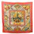 Hermès Schal "Au Threads du Tan-Tan" Rot Seide  ref.147834