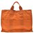 Hermès Deauville MM Toile Orange  ref.148590