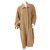 Hermès Coats, Outerwear Light brown Dark brown Leather Fur  ref.149009